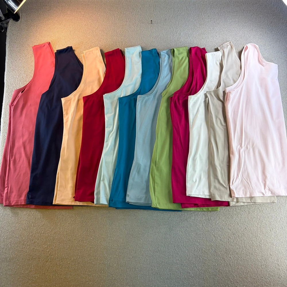 Lot of 11 Chicos Shell Tank Tops Sizes 2 and 3 Multiple colors classic